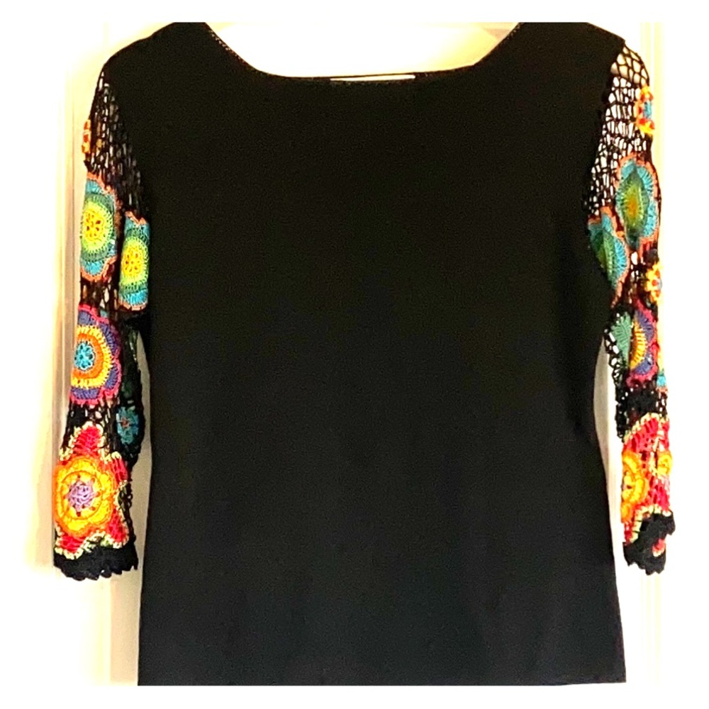Silk blend knit top